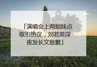 演唱会上两姐妹点歌引热议，刘若英深夜发长文致歉