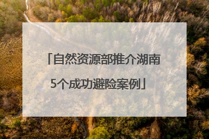 自然资源部推介湖南5个成功避险案例