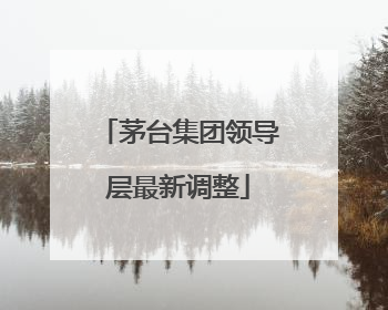 茅台集团领导层最新调整