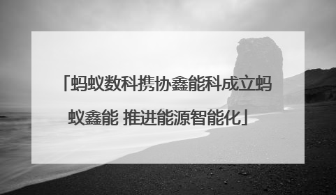 蚂蚁数科携协鑫能科成立蚂蚁鑫能 推进能源智能化