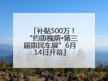 补贴500万！“约惠槐荫•第三届惠民车展”6月14日开幕
