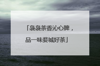 袅袅茶香沁心脾，品一味婺城好茶