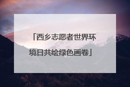西乡志愿者世界环境日共绘绿色画卷