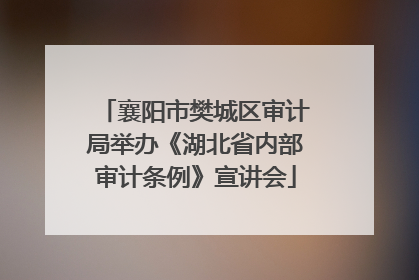 襄阳市樊城区审计局举办《湖北省内部审计条例》宣讲会