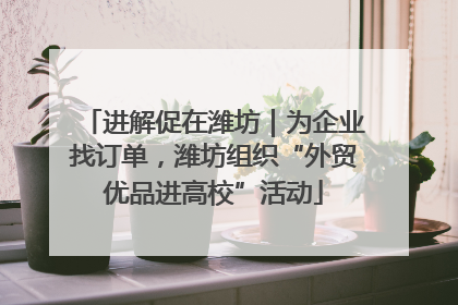 进解促在潍坊｜为企业找订单，潍坊组织“外贸优品进高校”活动
