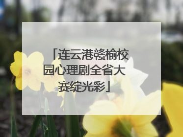 连云港赣榆校园心理剧全省大赛绽光彩