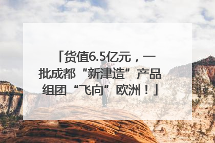 货值6.5亿元，一批成都“新津造”产品组团“飞向”欧洲！