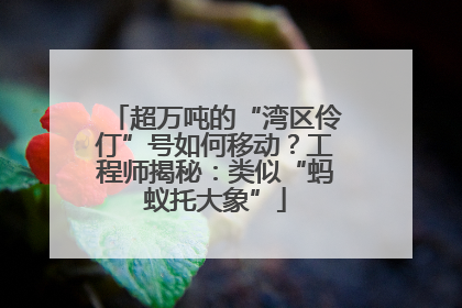 超万吨的“湾区伶仃”号如何移动？工程师揭秘：类似“蚂蚁托大象”