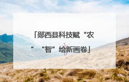郧西县科技赋“农”“智”绘新画卷