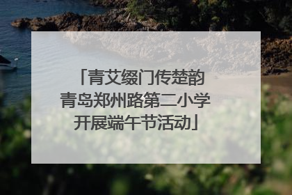 青艾缀门传楚韵 青岛郑州路第二小学开展端午节活动