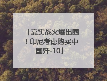 靠实战火爆出圈！印尼考虑购买中国歼-10