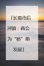 长葛市后河镇：商会为“桥”助发展