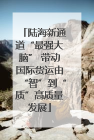 陆海新通道“最强大脑” 带动国际货运由“智”到“质”高质量发展