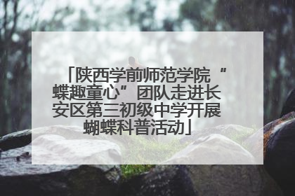 陕西学前师范学院“蝶趣童心”团队走进长安区第三初级中学开展蝴蝶科普活动