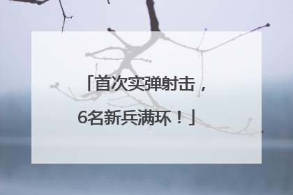 首次实弹射击，6名新兵满环！