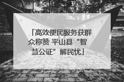 高效便民服务获群众称赞 平山县“智慧公证”解民忧