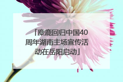麋鹿回归中国40周年湖南主场宣传活动在岳阳启动