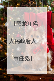 黑龙江省人民政府人事任免