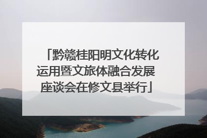 黔赣桂阳明文化转化运用暨文旅体融合发展座谈会在修文县举行