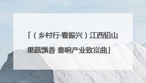 （乡村行·看振兴）江西铅山果蔬飘香 奏响产业致富曲