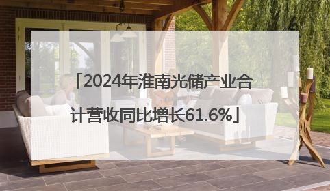 2024年淮南光储产业合计营收同比增长61.6%