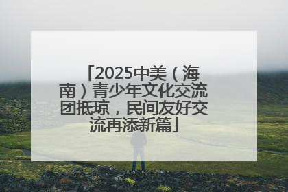 2025中美（海南）青少年文化交流团抵琼，民间友好交流再添新篇