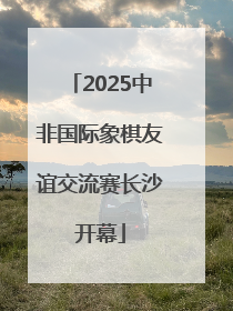 2025中非国际象棋友谊交流赛长沙开幕