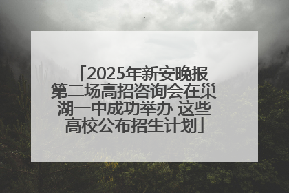 2025年新安晚报第二场高招咨询会在巢湖一中成功举办 这些高校公布招生计划