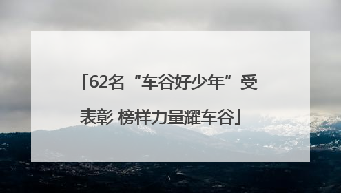 62名“车谷好少年”受表彰 榜样力量耀车谷